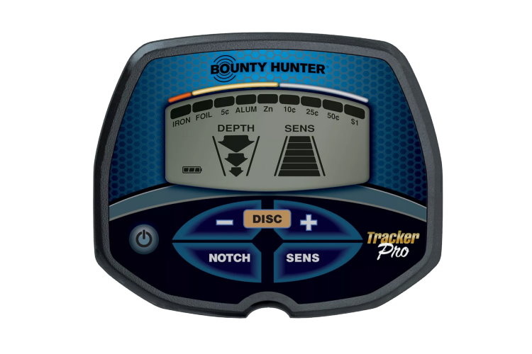 Metalldetektor Bounty Hunter Tracker PRO & Fundtasche & Fundbürste & Fundbox